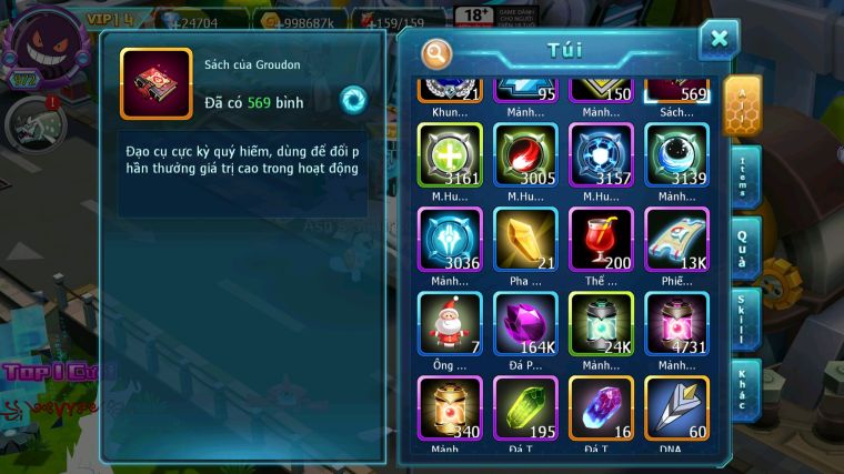 MÃ : #TTS5876 - S207 - TOP 3 - V14 - 24K KC - 4 PET CỘNG HƯỞNG NHIỀU PET BÁ CHỦ FORM TEAM CỰC CHẤT