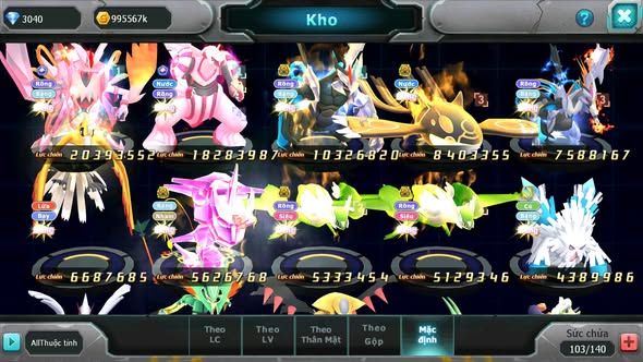 MÃ : #TTS5895 - S1347 - TOP 21 - V14 - WHITE CỘNG HƯỞNG PALKIA CỘNG HƯỞNG BLACK BC KYOGRE BC UNVOA CẶP LATI BC NHIỀU PET HT