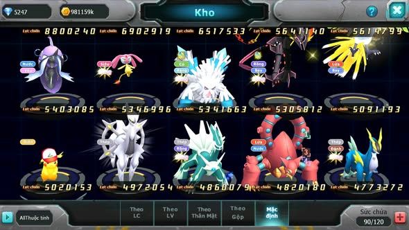 MÃ : #TTS5894 - S1024 - TOP18 - V12 - PALKIA CỘNG HƯỞNG WHITE CỘNG HƯỞNG CẶP CÁ BÁ CHỦ BLACK BC NHIỀU PET HT
