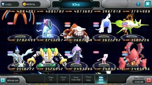 MÃ : #TTS5892 - S1162 - TOP38 - PALKIA CỘNG HƯỞNG HOOH CỘNG HƯỞNG DYNAMAX RAYQUAZA CẶP CÁ BC MEW Y CH