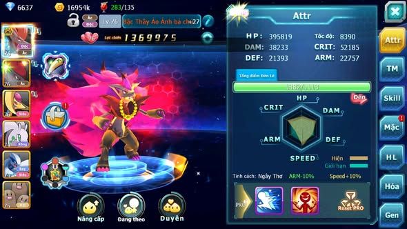MÃ : #TTS5900 - S1847 - TOP36 - V5 - BẬT THẦY ẢO ẢNH BÁ CHỦ ZOROA VỊT BẦU LUGIA GOODRA