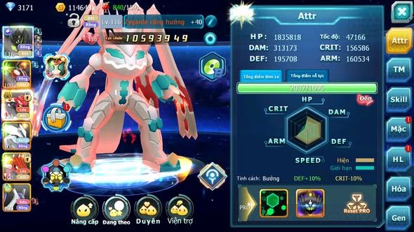 MÃ : #TTS5899 - S1681 - V12 - ZYGARDE CỘNG HƯỞNG & ZEVIL GROUDON BÁN CHỦ TEAM ĐẤT