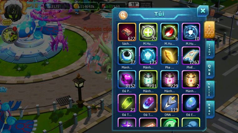 MÃ : #TTS5899 - S1681 - V12 - ZYGARDE CỘNG HƯỞNG & ZEVIL GROUDON BÁN CHỦ TEAM ĐẤT