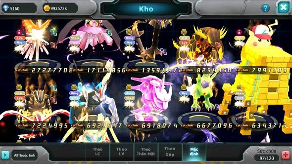 MÃ : #TTS5897 - S1245 - TOP 24 - V12 - HOOH & DIANICE CỘNG HƯỞNG DYANAMX RAYQUAZA BC PIKACHU DYANAX NHIỀU PET BÁ CHỦ