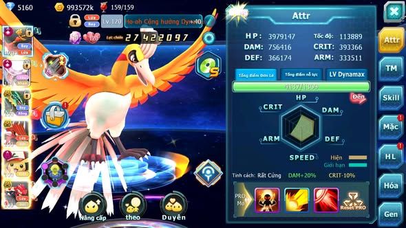 MÃ : #TTS5897 - S1245 - TOP 24 - V12 - HOOH & DIANICE CỘNG HƯỞNG DYANAMX RAYQUAZA BC PIKACHU DYANAX NHIỀU PET BÁ CHỦ