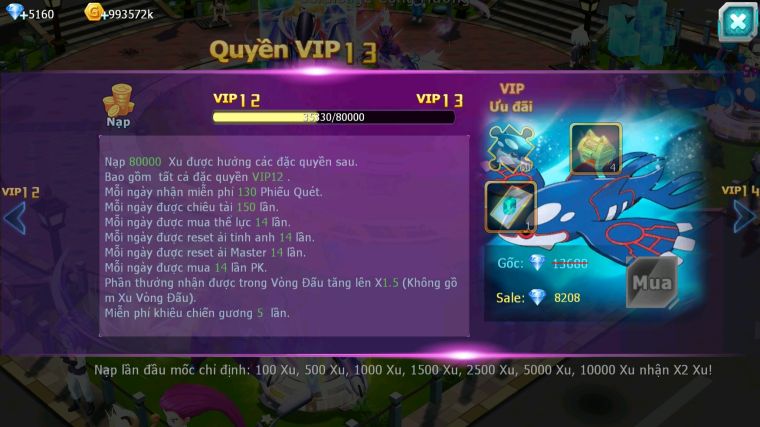 MÃ : #TTS5897 - S1245 - TOP 24 - V12 - HOOH & DIANICE CỘNG HƯỞNG DYANAMX RAYQUAZA BC PIKACHU DYANAX NHIỀU PET BÁ CHỦ