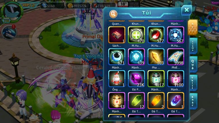 MÃ : #TTS5897 - S1245 - TOP 24 - V12 - HOOH & DIANICE CỘNG HƯỞNG DYANAMX RAYQUAZA BC PIKACHU DYANAX NHIỀU PET BÁ CHỦ