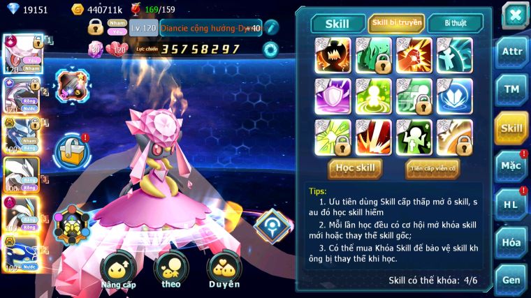MÃ : #TTS5907 - S1353 - TOP 12 - V12 - DIANCIE & PALKIA MAX TRẠNG THÁI RẮN BĂNG UNVOA WHITE DYNAAMX NHIỀU PET HT FORM NGON