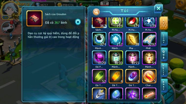 MÃ : #TTS5912 - S1132 - V12 - HOOH DYNAAMX UNVOA WB BÁ CHỦ QVLD BC THẦN GIÓ BC DRAK HOOH SÁNG THẾ NHIỀU PET HUYỀN THOẠI
