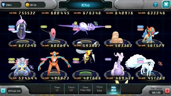MÃ : #TTS5911 - S1834 - TOP 26 - V10 - UNVOA BTAA SÁNG THẾ LUGIA THẦN GIÓ NHIỀU PET HT
