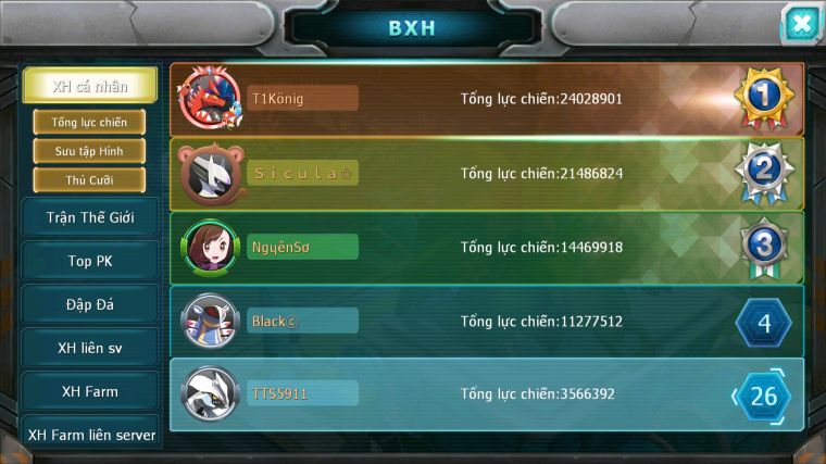 MÃ : #TTS5911 - S1834 - TOP 26 - V10 - UNVOA BTAA SÁNG THẾ LUGIA THẦN GIÓ NHIỀU PET HT
