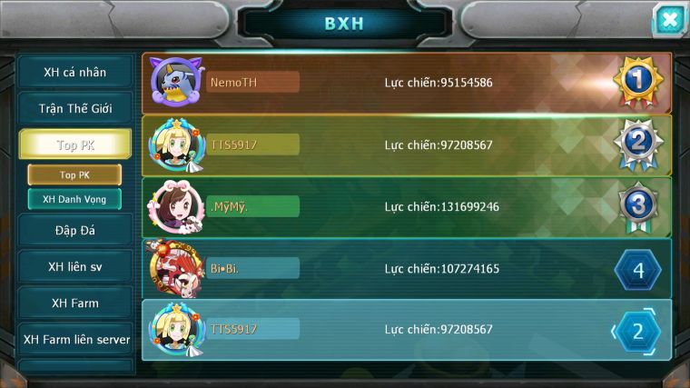 MÃ : #TTS5917 - S1069 - TOP 2 - TOP 4-5 CHAM - HOOH - DIANCIE CỘNG HƯỞNG DYANAMX YVETAL CỘNG HƯỞNG 3 TEAM FORM CỰC CHẤT BUILD KHỦNG !