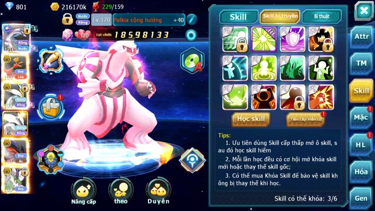 MÃ : #TTS5925 - S1445 - V10 - Palkia cộng hưởng hooh bá chủ yvetal bá chủ thần gió bá chủ unvoa white black bá chủ nhiều pet