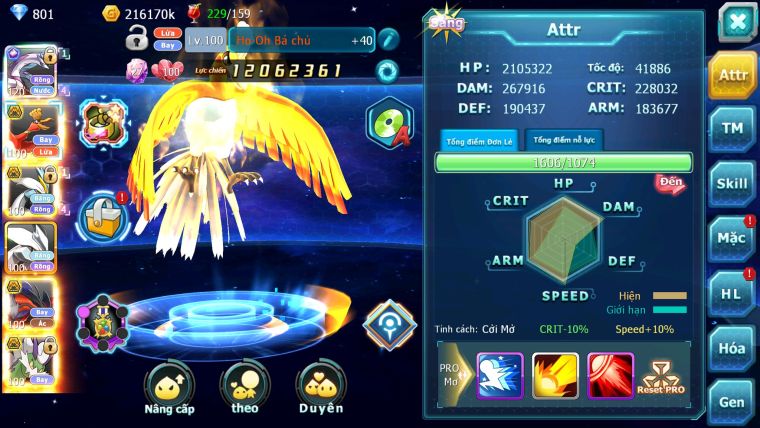 MÃ : #TTS5925 - S1445 - V10 - Palkia cộng hưởng hooh bá chủ yvetal bá chủ thần gió bá chủ unvoa white black bá chủ nhiều pet