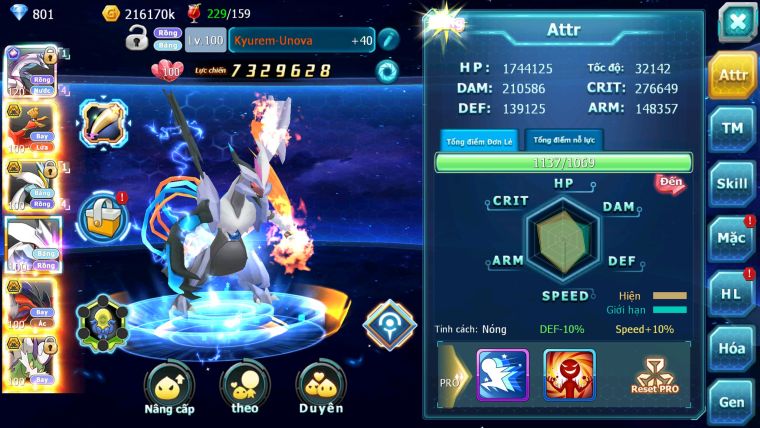 MÃ : #TTS5925 - S1445 - V10 - Palkia cộng hưởng hooh bá chủ yvetal bá chủ thần gió bá chủ unvoa white black bá chủ nhiều pet