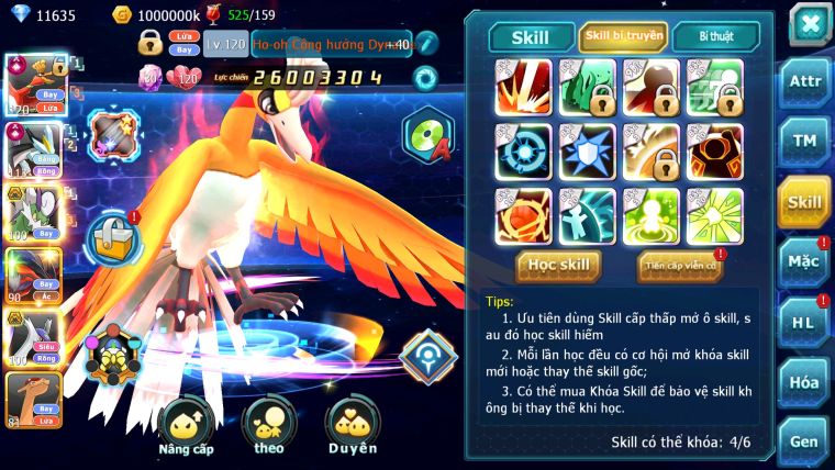 MÃ : #TTS5924 - S1445 - TOP 41 - V10 - Hooh & Black cộng hưởng dynamax thần gió bá chủ cặp lati bá chủ nhiều pet huyền thoại