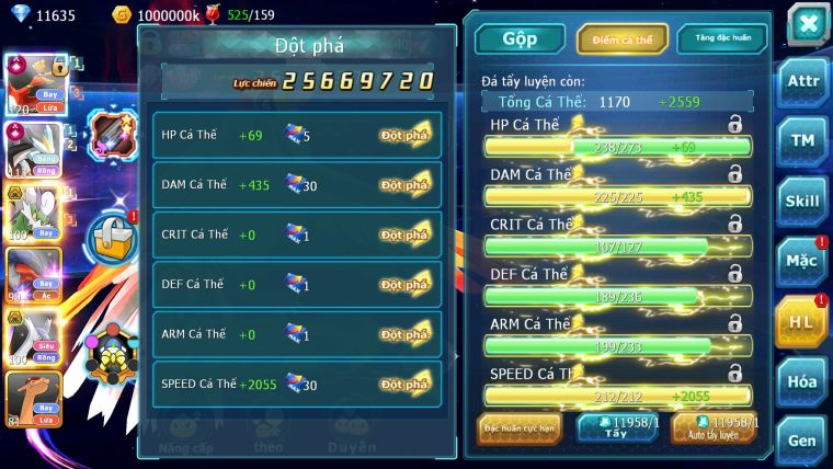 MÃ : #TTS5924 - S1445 - TOP 41 - V10 - Hooh & Black cộng hưởng dynamax thần gió bá chủ cặp lati bá chủ nhiều pet huyền thoại