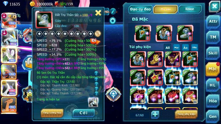 MÃ : #TTS5924 - S1445 - TOP 41 - V10 - Hooh & Black cộng hưởng dynamax thần gió bá chủ cặp lati bá chủ nhiều pet huyền thoại