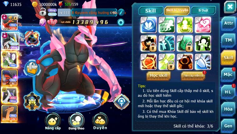 MÃ : #TTS5924 - S1445 - TOP 41 - V10 - Hooh & Black cộng hưởng dynamax thần gió bá chủ cặp lati bá chủ nhiều pet huyền thoại
