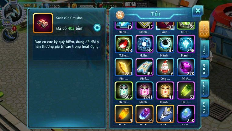 MÃ : #TTS5924 - S1445 - TOP 41 - V10 - Hooh & Black cộng hưởng dynamax thần gió bá chủ cặp lati bá chủ nhiều pet huyền thoại