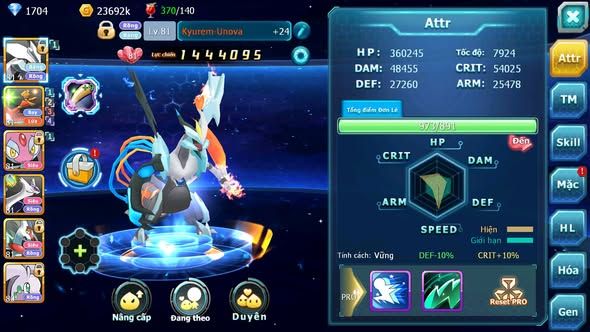 MÃ : #TTS5923 - S1829 - TOP 31 - V5 - Unvoa hooh mes cặp lati goodra groudon amdlo