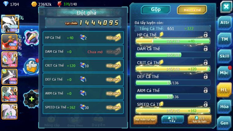 MÃ : #TTS5923 - S1829 - TOP 31 - V5 - Unvoa hooh mes cặp lati goodra groudon amdlo