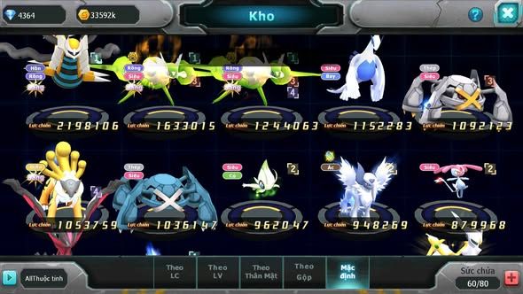 Mã : #TTS5922 - S1791 - V5 - 0TOP - Giratina cặp lati bá chủ lugia raikou nhiều pet huyền thoại