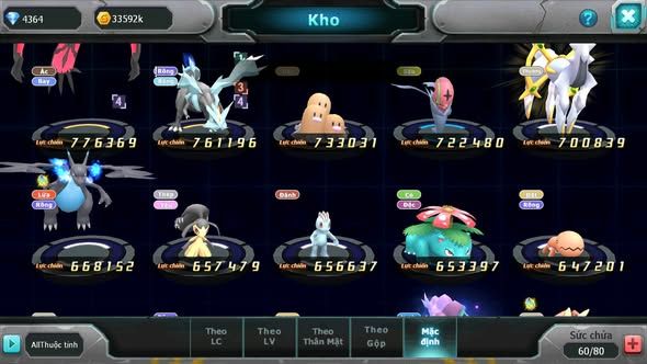 Mã : #TTS5922 - S1791 - V5 - 0TOP - Giratina cặp lati bá chủ lugia raikou nhiều pet huyền thoại