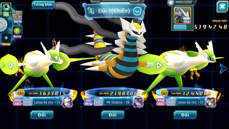 Mã : #TTS5922 - S1791 - V5 - 0TOP - Giratina cặp lati bá chủ lugia raikou nhiều pet huyền thoại