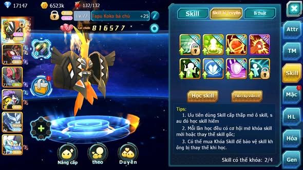 MÃ : #TTS5930 - S1872 - TOP 15 - V9 - Tapu koko bá chủ Zflare raikou rắn băng đua top ngon