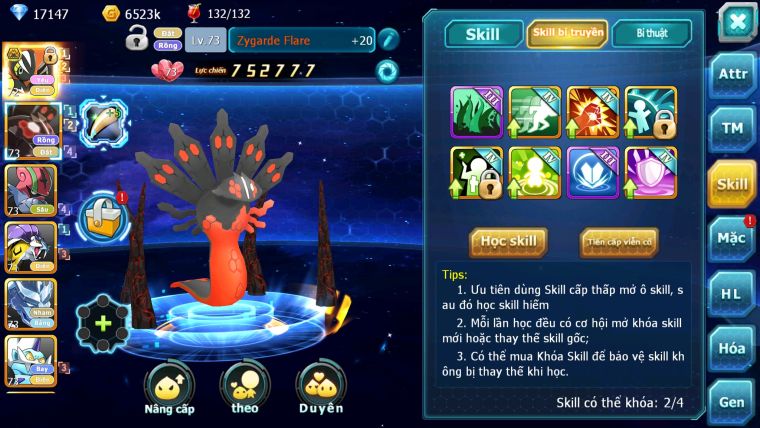 MÃ : #TTS5930 - S1872 - TOP 15 - V9 - Tapu koko bá chủ Zflare raikou rắn băng đua top ngon