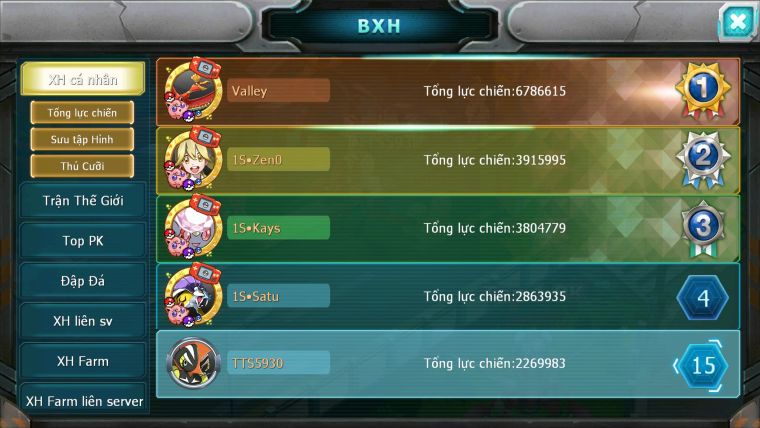 MÃ : #TTS5930 - S1872 - TOP 15 - V9 - Tapu koko bá chủ Zflare raikou rắn băng đua top ngon