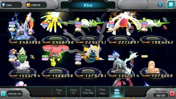 Mã : #TTS5938 - S1468 - V5 - Unvoa kuyrem hooh cặp lati lugia bá chủ tapu bulu nhiều pet ht