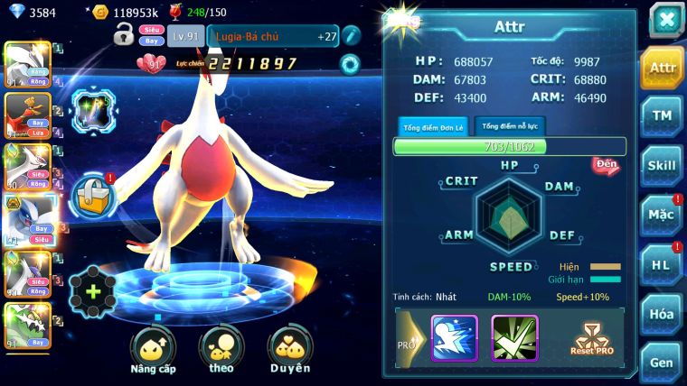 Mã : #TTS5938 - S1468 - V5 - Unvoa kuyrem hooh cặp lati lugia bá chủ tapu bulu nhiều pet ht