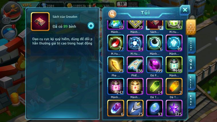 Mã : #TTS5938 - S1468 - V5 - Unvoa kuyrem hooh cặp lati lugia bá chủ tapu bulu nhiều pet ht