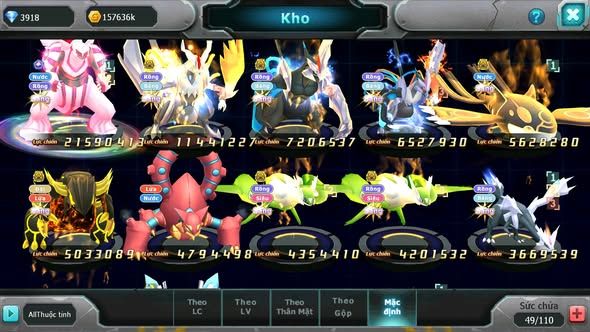 Mã : #TTS5937 - S1700 - TOP 29 - V12 - Palkia cộng hưởng full ss unvoa wb bá chủ kyogre bá chủ qvld bc cặp lati bc