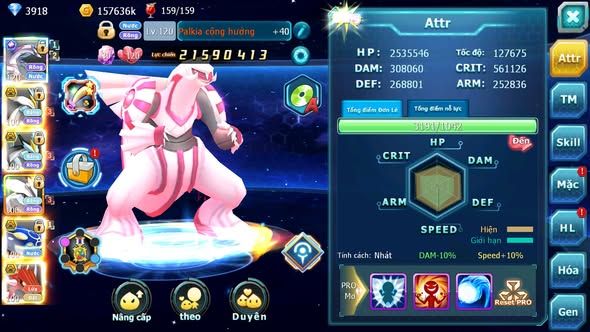 Mã : #TTS5937 - S1700 - TOP 29 - V12 - Palkia cộng hưởng full ss unvoa wb bá chủ kyogre bá chủ qvld bc cặp lati bc