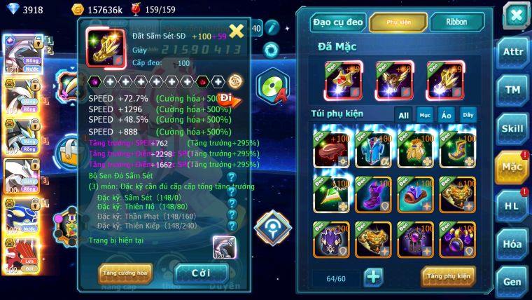 Mã : #TTS5937 - S1700 - TOP 29 - V12 - Palkia cộng hưởng full ss unvoa wb bá chủ kyogre bá chủ qvld bc cặp lati bc