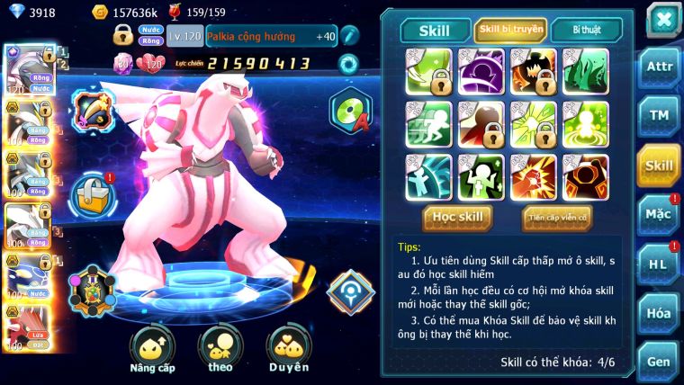 Mã : #TTS5937 - S1700 - TOP 29 - V12 - Palkia cộng hưởng full ss unvoa wb bá chủ kyogre bá chủ qvld bc cặp lati bc