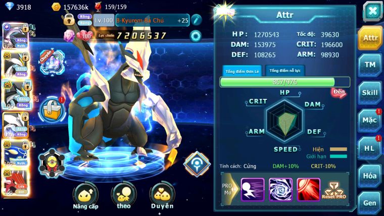 Mã : #TTS5937 - S1700 - TOP 29 - V12 - Palkia cộng hưởng full ss unvoa wb bá chủ kyogre bá chủ qvld bc cặp lati bc
