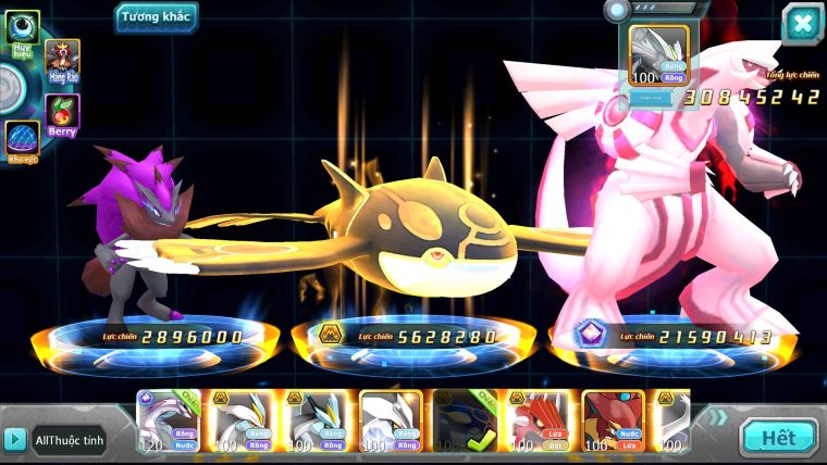 Mã : #TTS5937 - S1700 - TOP 29 - V12 - Palkia cộng hưởng full ss unvoa wb bá chủ kyogre bá chủ qvld bc cặp lati bc