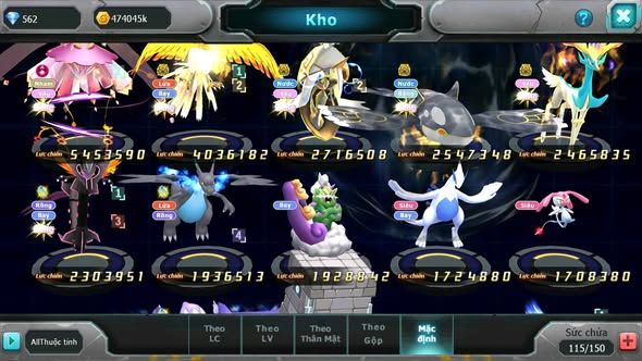 Mã : #TTS5936 - S1345 - V6 - Diancie dyanamx hooh bá chủ tapu fini bc qvbc bá chủ nhiều pet ht