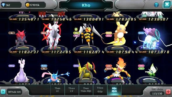 Mã : #TTS5936 - S1345 - V6 - Diancie dyanamx hooh bá chủ tapu fini bc qvbc bá chủ nhiều pet ht