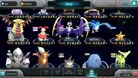 Mã : #TTS5936 - S1345 - V6 - Diancie dyanamx hooh bá chủ tapu fini bc qvbc bá chủ nhiều pet ht