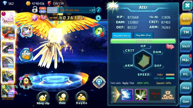 Mã : #TTS5936 - S1345 - V6 - Diancie dyanamx hooh bá chủ tapu fini bc qvbc bá chủ nhiều pet ht