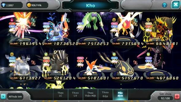 Mã : #TTS5945 - S1216 - Top55 - V6 - Hooh unvoa thần gió lugia bá chủ qvld bc qvbc bá chủ nhiều pet huyền thoại