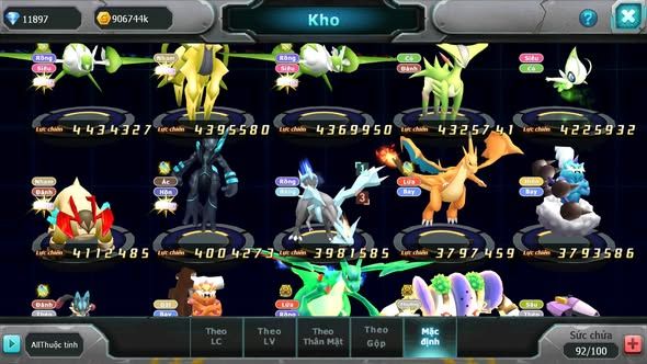 Mã : #TTS5945 - S1216 - Top55 - V6 - Hooh unvoa thần gió lugia bá chủ qvld bc qvbc bá chủ nhiều pet huyền thoại