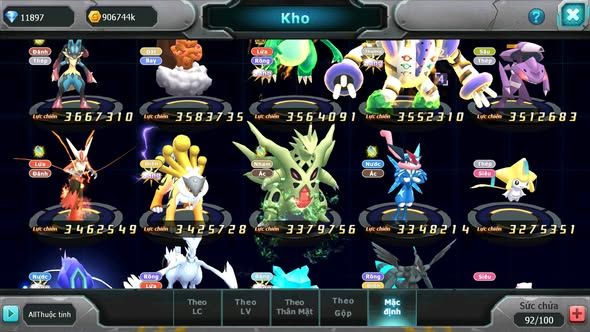 Mã : #TTS5945 - S1216 - Top55 - V6 - Hooh unvoa thần gió lugia bá chủ qvld bc qvbc bá chủ nhiều pet huyền thoại