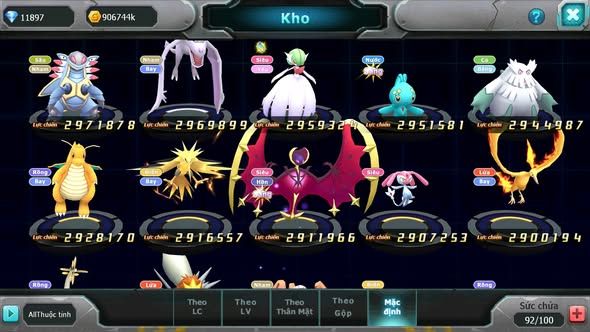 Mã : #TTS5945 - S1216 - Top55 - V6 - Hooh unvoa thần gió lugia bá chủ qvld bc qvbc bá chủ nhiều pet huyền thoại