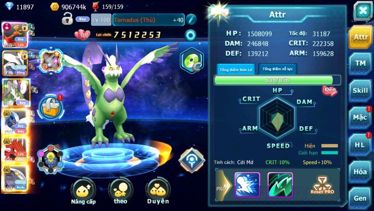 Mã : #TTS5945 - S1216 - Top55 - V6 - Hooh unvoa thần gió lugia bá chủ qvld bc qvbc bá chủ nhiều pet huyền thoại